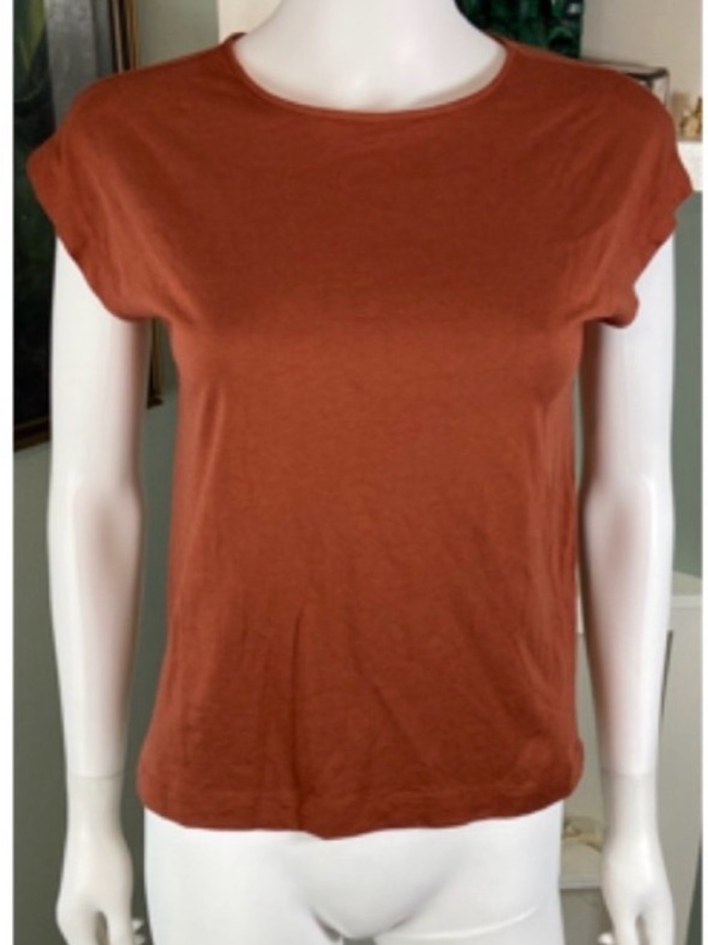 LOFT Rust Copper Sleeveless Top Tee T Shirt XSmall Petite XSP